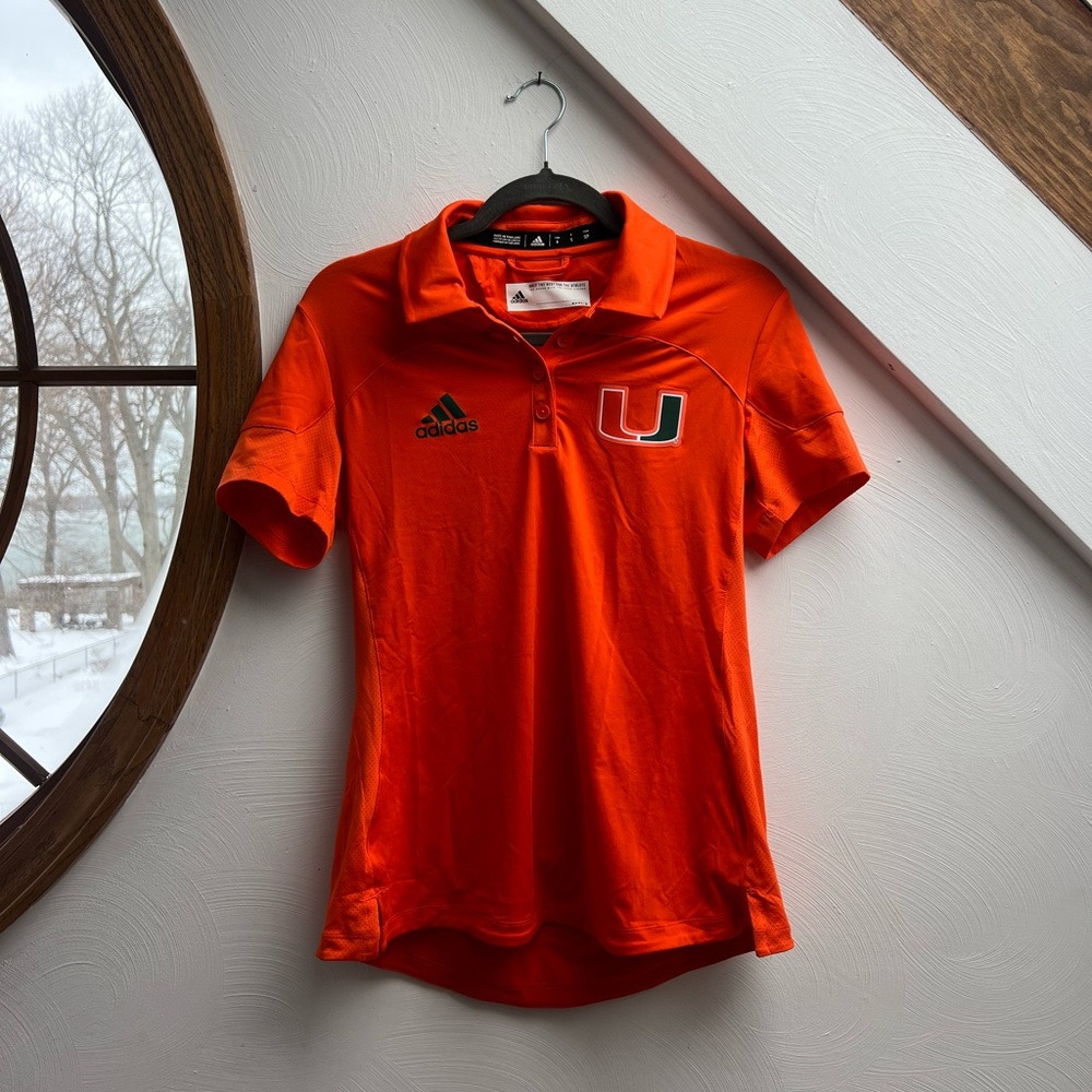 UMiami Adidas Polo, Size S, Like new